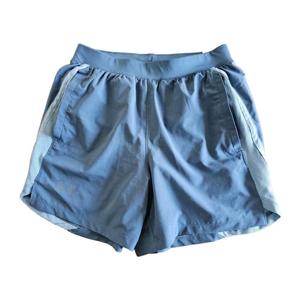 Under Armour Medium UA Launch Men 5” Running Shorts HeatGear Fitted Blue 1361492